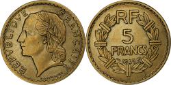 World Coins - France, 5 Francs, Lavrillier, 1946, Castelsarrasin, Cupro-Aluminium,