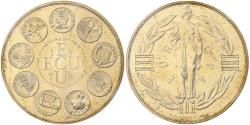 World Coins - France, Medal, Ecu Europa, Standing Europa, 1979, MDP, Gilt Bronze, Rodier