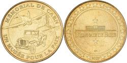 World Coins - France, Token, Mémorial de Caen, Jeep et Avion, 2007, Copper-nickel Aluminium