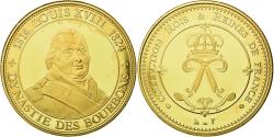 World Coins - France, Medal, Les rois de France, Louis XVIII, History, , Copper Gilt