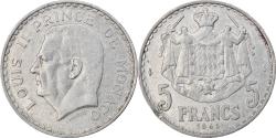 World Coins - Coin, Monaco, Louis II, 5 Francs, 1945, Paris, , Aluminum, KM:122