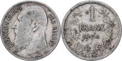 World Coins - Coin, Belgium, Franc, 1904, , Silver, KM:57.1