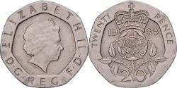 World Coins - United Kingdom, Elizabeth II, 20 Pence, 1999, Llantrisant, Copper-nickel