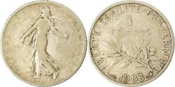 World Coins - Coin, France, Semeuse, Franc, 1903, Paris, , Silver, KM:844.1