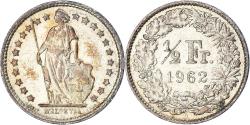 World Coins - Coin, Switzerland, 1/2 Franc, 1962, Bern, , Silver, KM:23