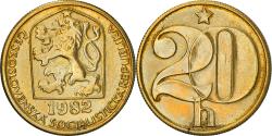World Coins - Coin, Czechoslovakia, 20 Haleru, 1982, , Nickel-brass, KM:74