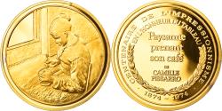 World Coins - France, Medal, Arts & Culture, Paysanne prenant son café de Camille Pissarro