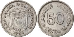 World Coins - Coin, Ecuador, 50 Centavos, Cincuenta, 1963, , Nickel Clad Steel, KM:81