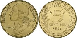 World Coins - France, 5 Centimes, Marianne, 1975, MDP, série FDC, Bronze-Aluminium,