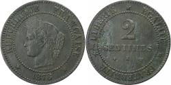 World Coins - France, 2 Centimes, Cérès, 1878, Bordeaux, Bronze, , Gadoury:105