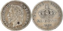 World Coins - Coin, France, Napoléon III, 20 Centimes, 1866, Strasbourg, , Silver
