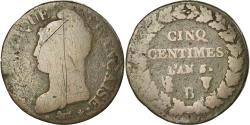 World Coins - Coin, France, Dupré, 5 Centimes, 1796, Rouen, , Bronze, KM:640.3