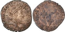 World Coins - France, Henri III, Double Tournois, 1581, Poitiers, Copper,