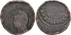 World Coins - France, 1 Décime, Dupré, AN 7, Paris, Faulty, Copper, , Gadoury:187