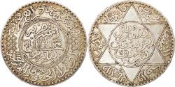 World Coins - Coin, Morocco, Yusuf, 1/2 Rial, 5 Dirhams, 1912, bi-Bariz, Paris,