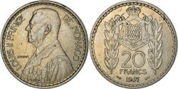 World Coins - Coin, Monaco, Louis II, 20 Francs, Vingt, 1947, Poissy,