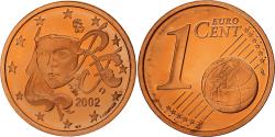 World Coins - France, Euro Cent, Proof, 2002, Monnaie de Paris, Copper Plated Steel