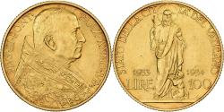 World Coins - Vatican, Pius XI, 100 Lire, 1933-1934, Gold, , KM:19