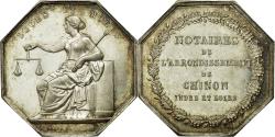 World Coins - France, Token, Notaires de l'Arrondissement de Chinon, Indre et Loire, Caqué
