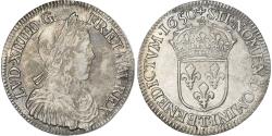 World Coins - France, Louis XIV, 1/2 Écu à la mèche longue, 1650, Nantes, Silver