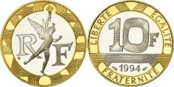 World Coins - Coin, France, Génie, 10 Francs, 1994, Paris, Proof, , Aluminum-Bronze