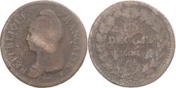 World Coins - Coin, France, Dupré, Decime, AN 8, Metz, , Copper, Gadoury:187a