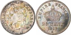 World Coins - France, Napoleon III, 20 Centimes, 1867, Paris, Silver, , Gadoury:309