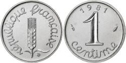World Coins - France, Centime, Épi, 1981, Paris, FDC, Stainless Steel, , Gadoury:91
