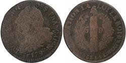 World Coins - France, Louis XVI, 6 deniers français, 1792, Strasbourg, Copper,