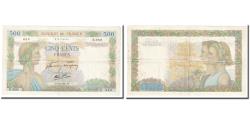 World Coins - France, 500 Francs, La Paix, 1941, 1941-05-21, AU(50-53), Fayette:32.17, KM:95b