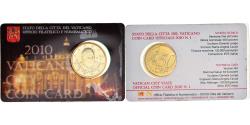 World Coins - VATICAN CITY, 50 Euro Cent, 2010, Coin card, , Brass