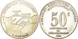 World Coins - France, Medal, Opération Overlord, 50ème Anniversaire du Débarquement, 1994
