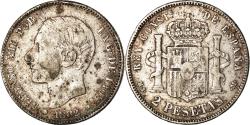 World Coins - Coin, Spain, Alfonso XII, 2 Pesetas, 1882, Madrid, , Silver, KM:678.2