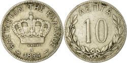 World Coins - Coin, Greece, George I, 10 Lepta, 1894, Paris, , Copper-nickel, KM:59