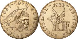 World Coins - France, 10 Francs, Roland Garros, 1988, Paris, Tranche B, Aluminum-Bronze
