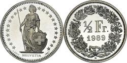 World Coins - Coin, Switzerland, 1/2 Franc, 1989, Bern, BE, , Cupronickel, KM:23a.3