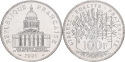World Coins - France, 100 Francs, Panthéon, 1991, MDP, Silver, , Gadoury:898