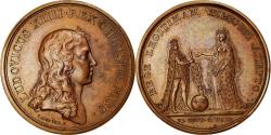 World Coins - France, Medal, Louis XIV, La Majorité du Roi, History, 1651, Mauger, Restrike
