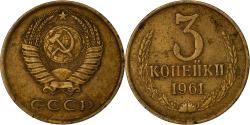 World Coins - Coin, Russia, 3 Kopeks, 1961, , Aluminum-Bronze, KM:128a