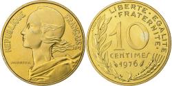 World Coins - France, 10 Centimes, Marianne, 1976, Paris, série FDC, Aluminum-Bronze