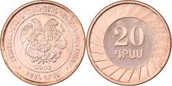 World Coins - Armenia, 20 Dram, 2003, Copper Plated Steel, , KM:93