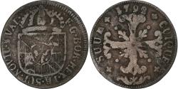 World Coins - Principality of Neuchâtel, 1/2 Batzen, 1792, Billon,
