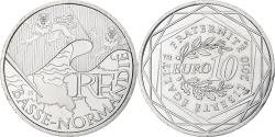 World Coins - France, 10 Euro, Basse-Normandie, 2010, Monnaie de Paris, , Silver
