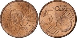 World Coins - France, 5 Euro Cent, 2000, Paris, , Copper Plated Steel, KM:1284