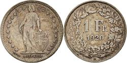 World Coins - Coin, Switzerland, Franc, 1920, Bern, , Silver, KM:24
