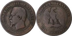 World Coins - France, Napoleon III, 10 Centimes, 1855, Bordeaux, Bronze, , KM:771.5