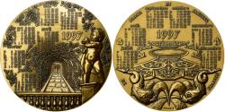 World Coins - France, Medal, Calendrier, Parcs et Jardins de France, 1997, Bronze, Monnaie de