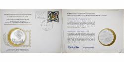 World Coins - Austria, Medal + stamp, International Society of Postmasters, 1976, Silver
