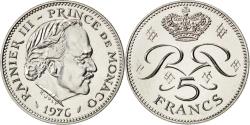 World Coins - Coin, Monaco, Rainier III, 5 Francs, 1976, , Copper-nickel, KM:150