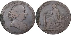 World Coins - United Kingdom, 1/2 Penny, Charles Roe Copper Works, 1758, Macclesfield, Copper